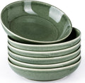 Large Ceramic Pasta Bowls Set 36oz Jade Green - Durable Stoneware