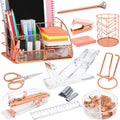 Stylish Rose Gold Desk Set by FERXIDI: 13-Piece Office Organizer