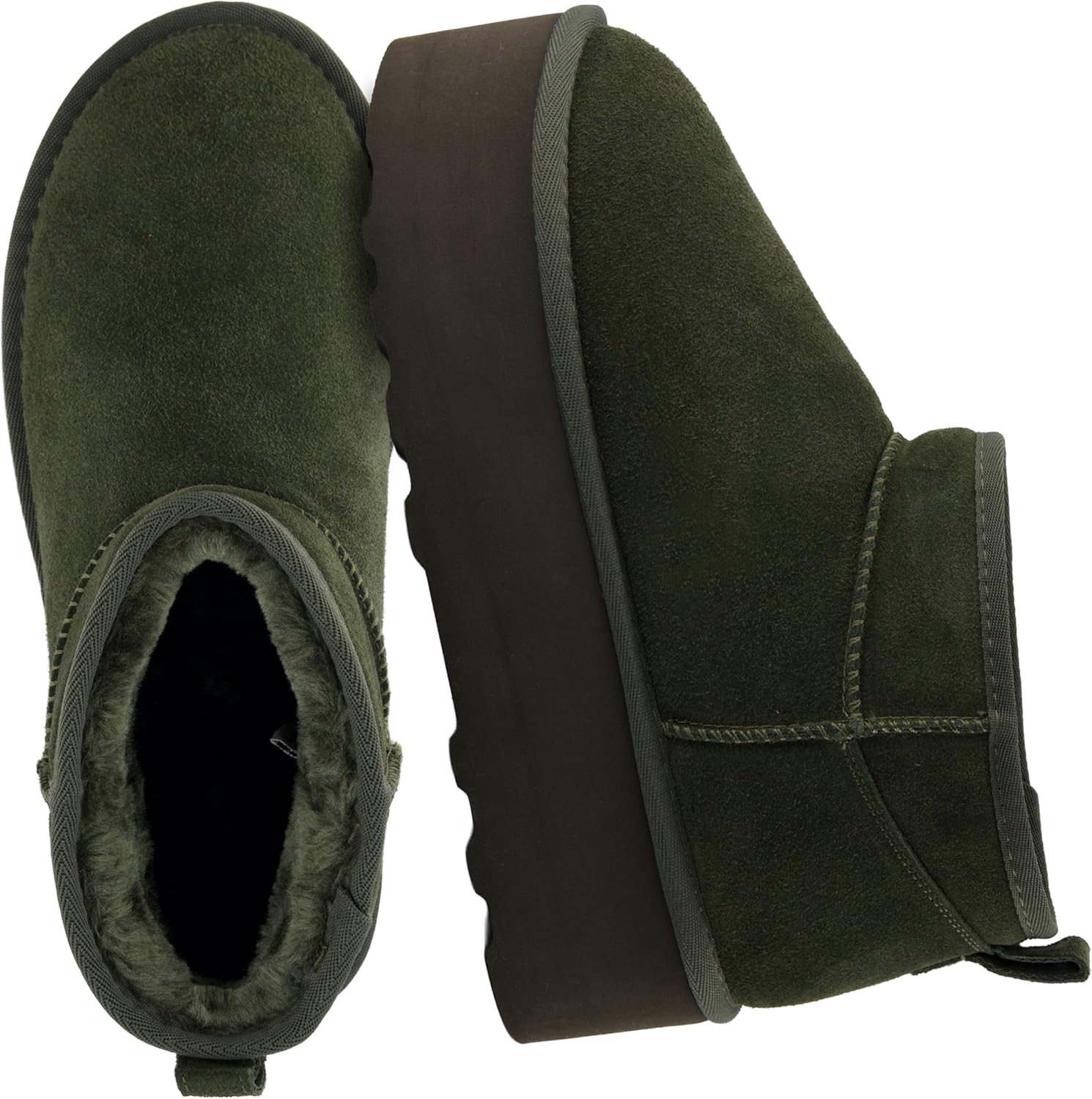 CUSHIONAIRE Hippy Womens Platform Ankle Boots for Cozy Comfort
