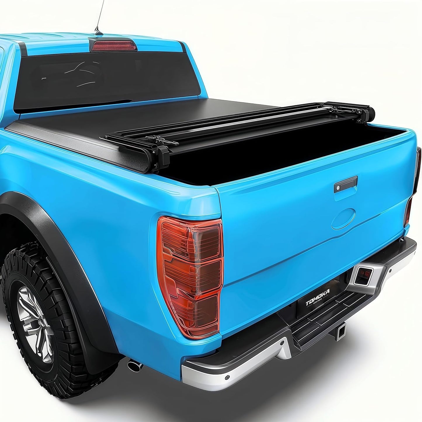 TOMOKA Soft Quad Fold Truck Bed Tonneau Cover for Ford F-150