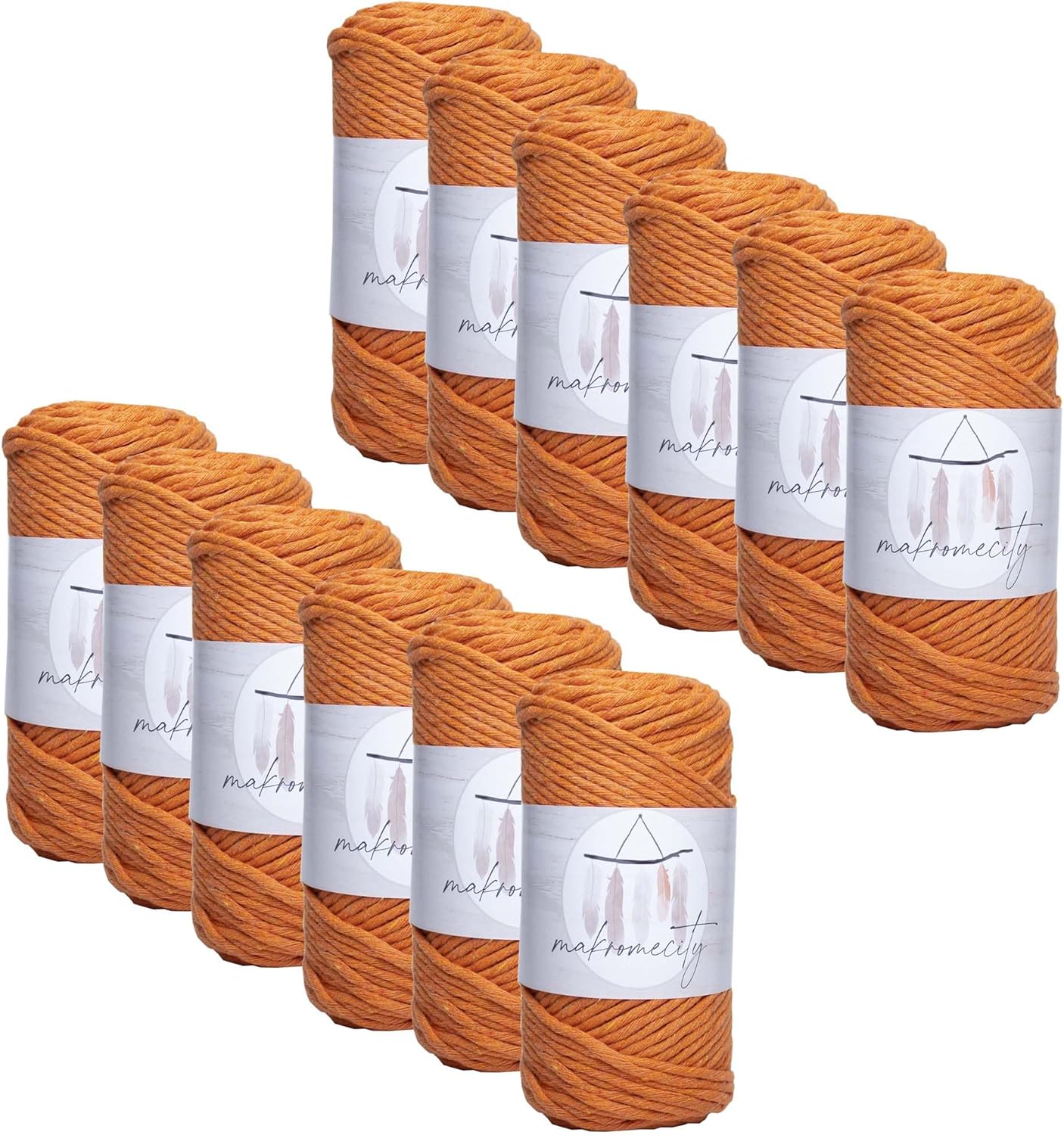 12 Skeins of 3mm Single Strand Macrame Cord for Crafts