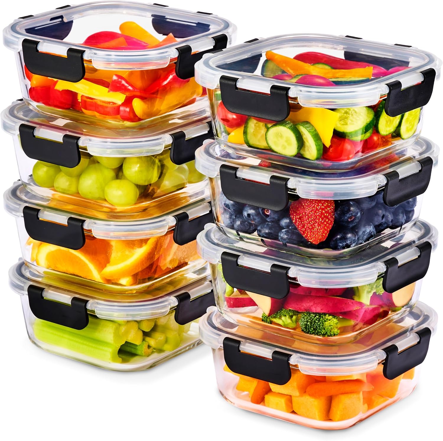 Sorbus Glass Meal Prep Containers for Fresh Food Storage