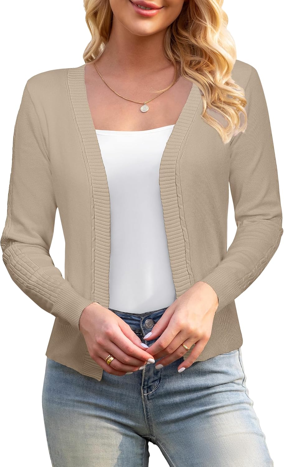 Stylish Women's 3/4 Sleeve Cropped Cardigan Sweaters for All