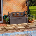 70 Gallon Plastic Storage Bench for Patio - Comfortable Seating