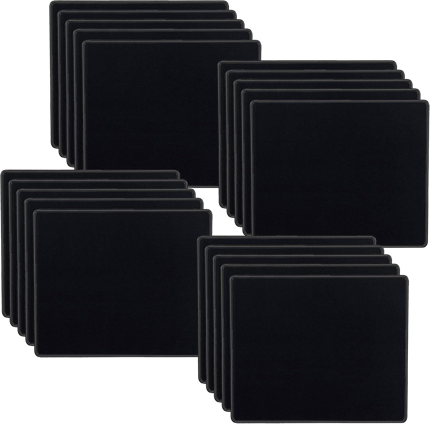 Non-Slip Premium 2mm Mouse Pad 20 Pack - Waterproof, Stitched Edges