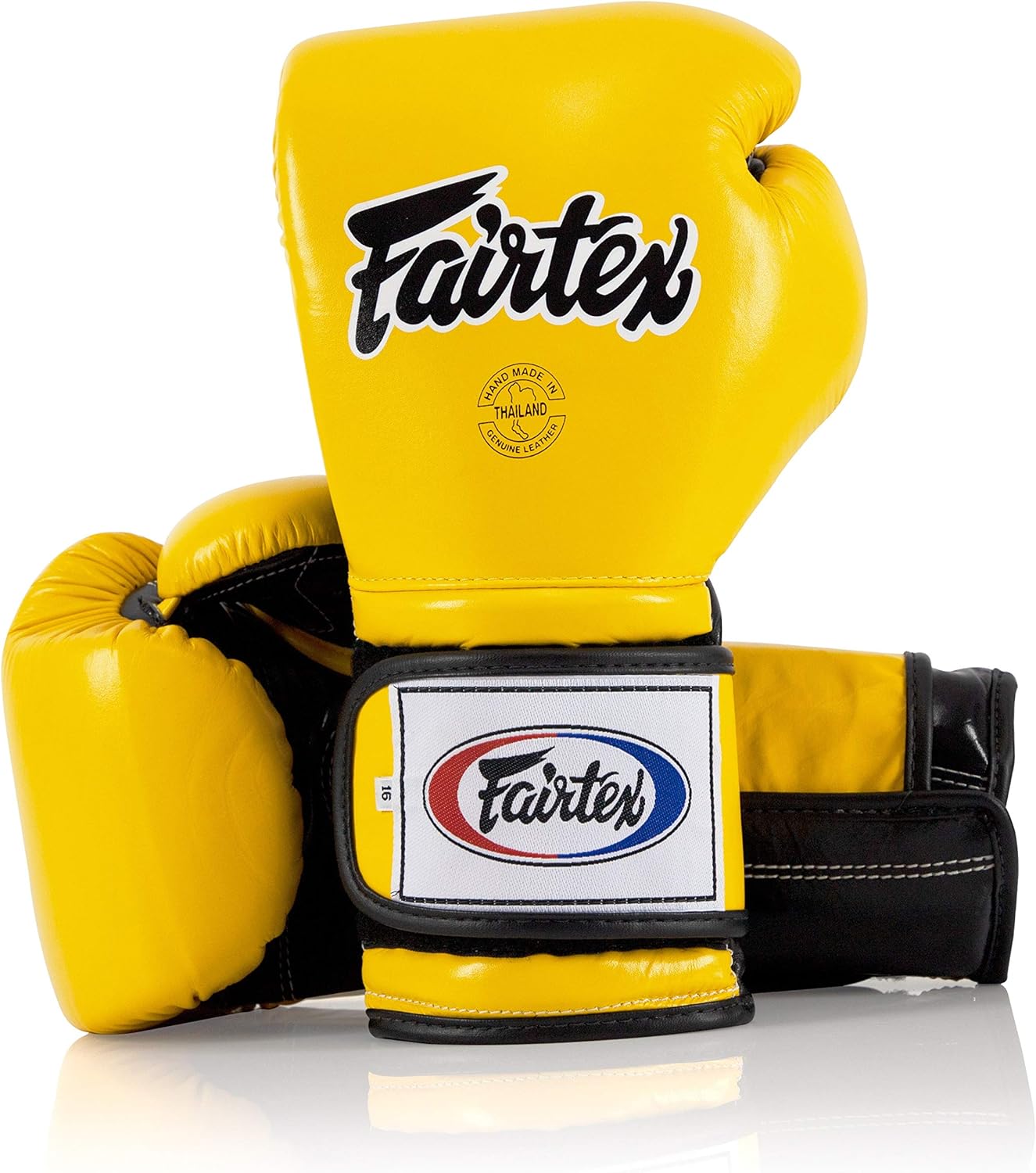 Fairtex BGV9 Muay Thai Gloves - Heavy Hitter Training & Sparring (Yellow/Black)