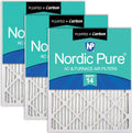 Nordic Pure 14x25x1 MERV 14 Plus Carbon Air Filter - 3 Pack