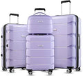 Purple Luggage Sets 4 Piece - Expandable Spinner Suitcase Set