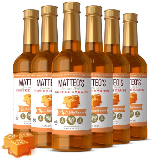 Matteo's Sugar-Free Salted Caramel Coffee Syrup for Lattes