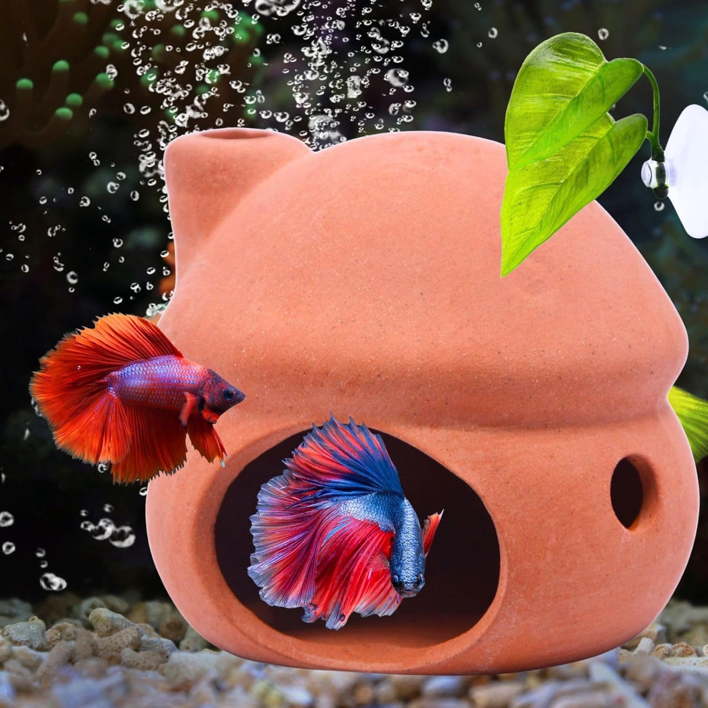 Saim Mushroom House Betta Fish Cave