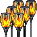 Aityvert Solar Flame Torch Lights 43in 6-Pack - Flickering Outdoor