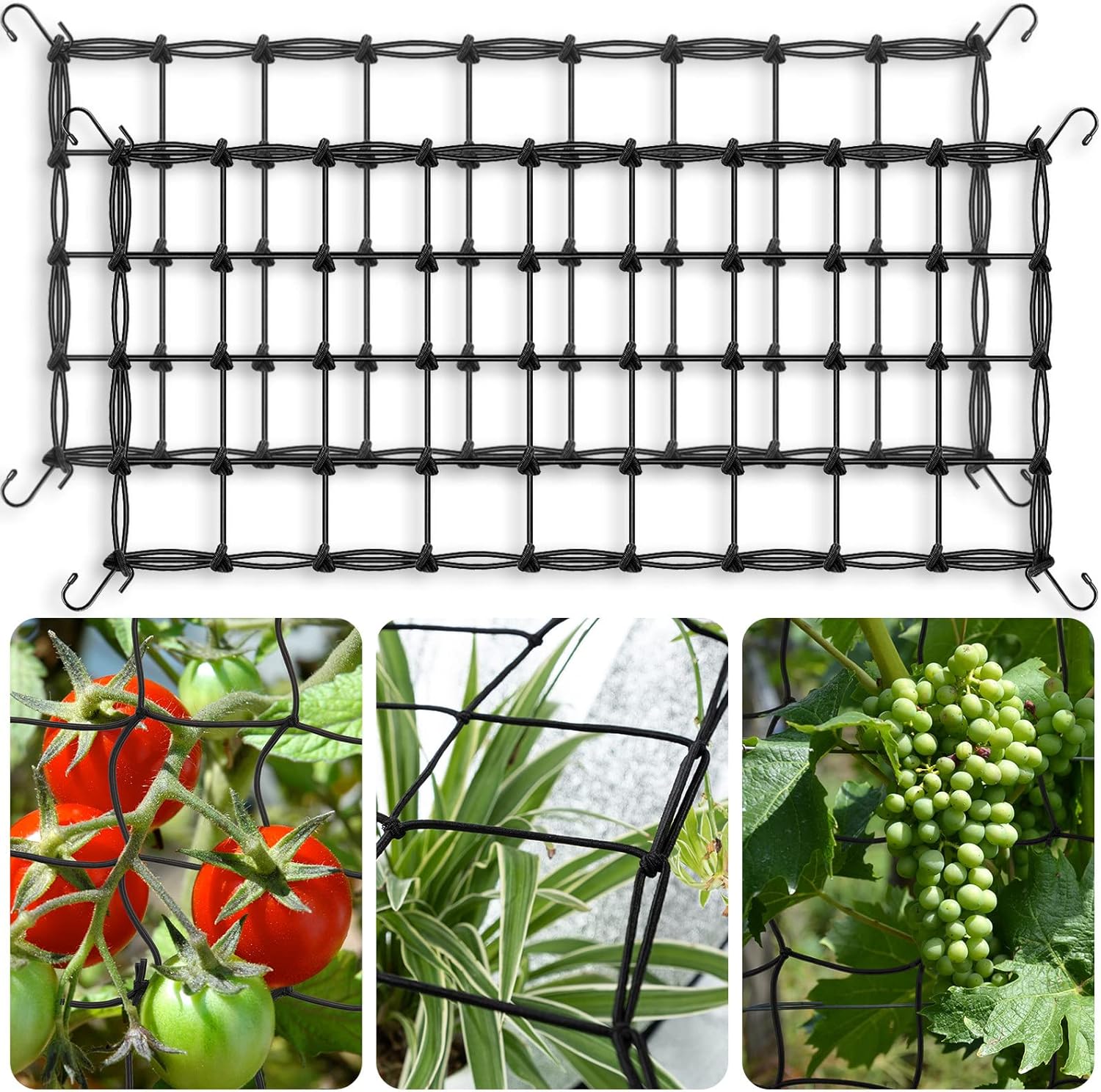 2 Pack Heavy Duty Plant Trellis Nets - Hydroponic Grow Tent Support