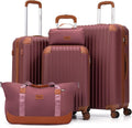 5 Piece ABS Hard Case Luggage Set with TSA Lock - 28in to Carry-On