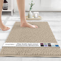 Plush Shaggy Chenille Bath Mat 39x24 - Extra Soft, Super Absorbent