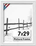 White 7x29 Picture Frame.75 in Wide - Classic White Wall Frame