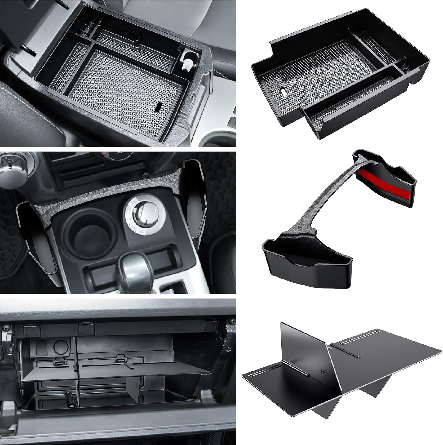3PCS Center Console Organizer for Toyota 4Runner 2010-2024