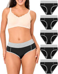 BAMBOO COOL Women's High Waisted Briefs 5-Pack - Soft (Style XSVH)