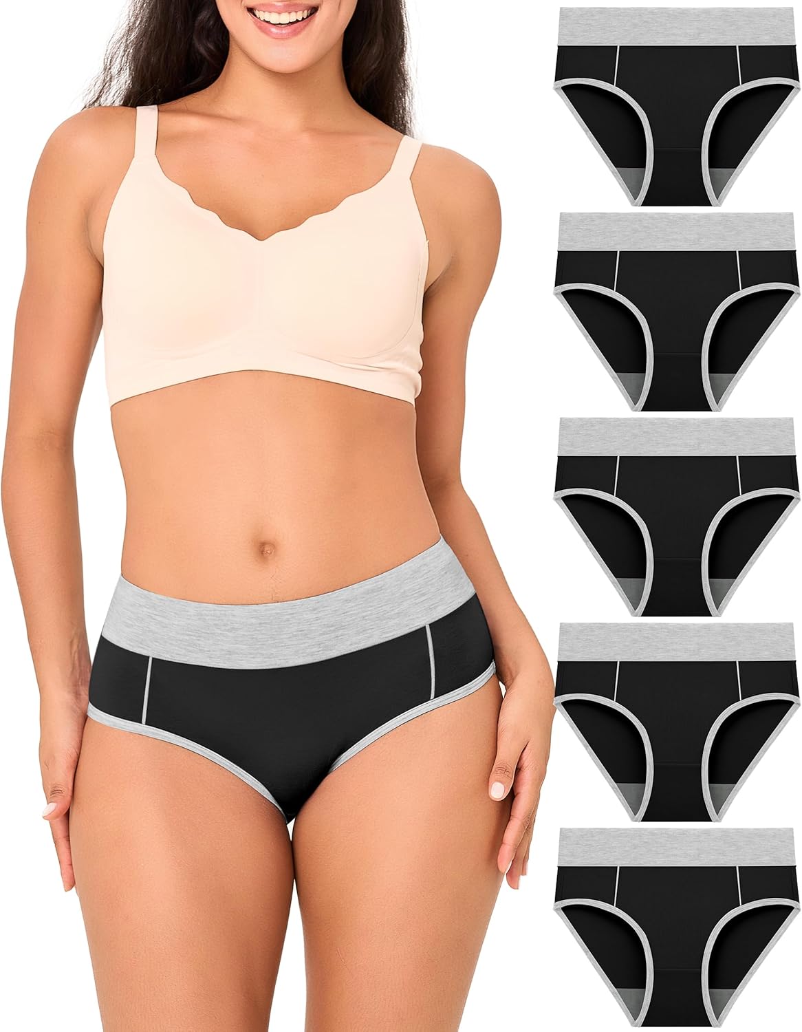 Bamboo Cool Women's High Waisted Briefs Full Coverage Comfort