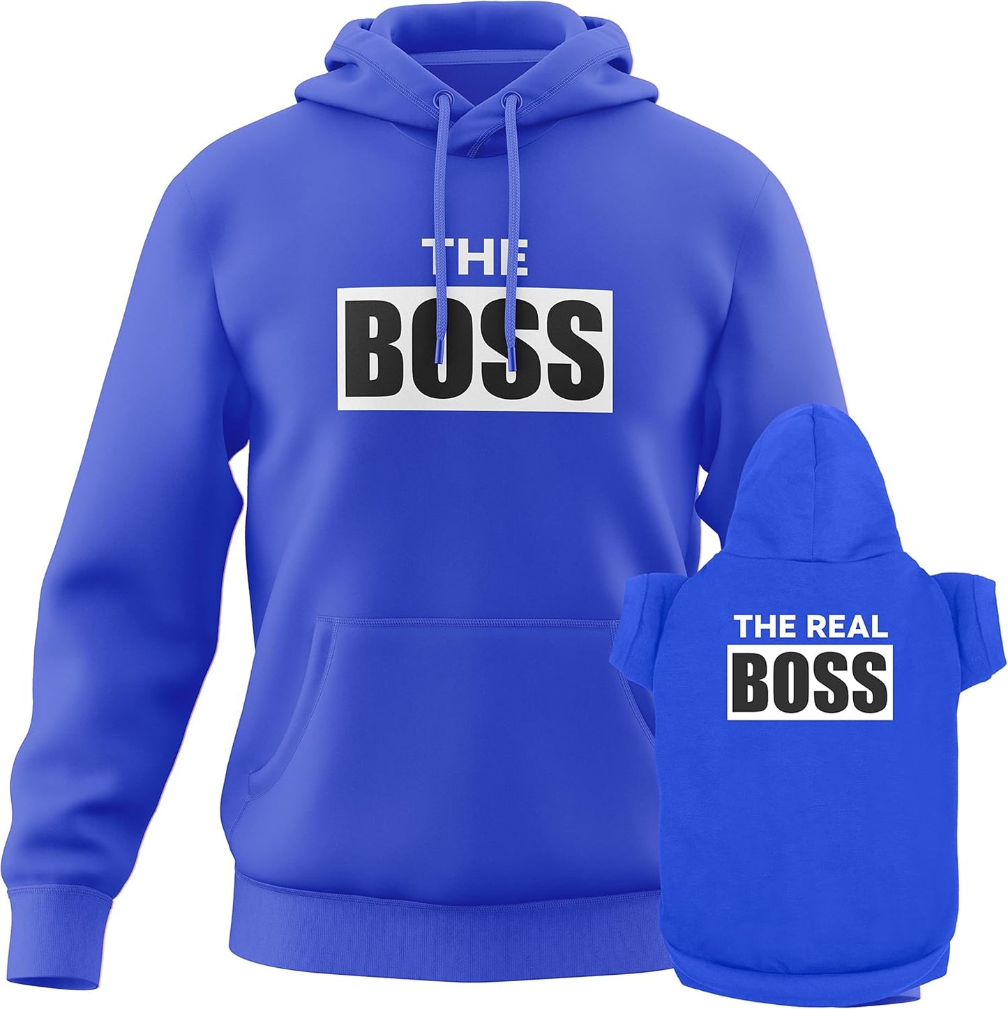 Matching Hoodies for Dogs and Humans - The Real Boss Set