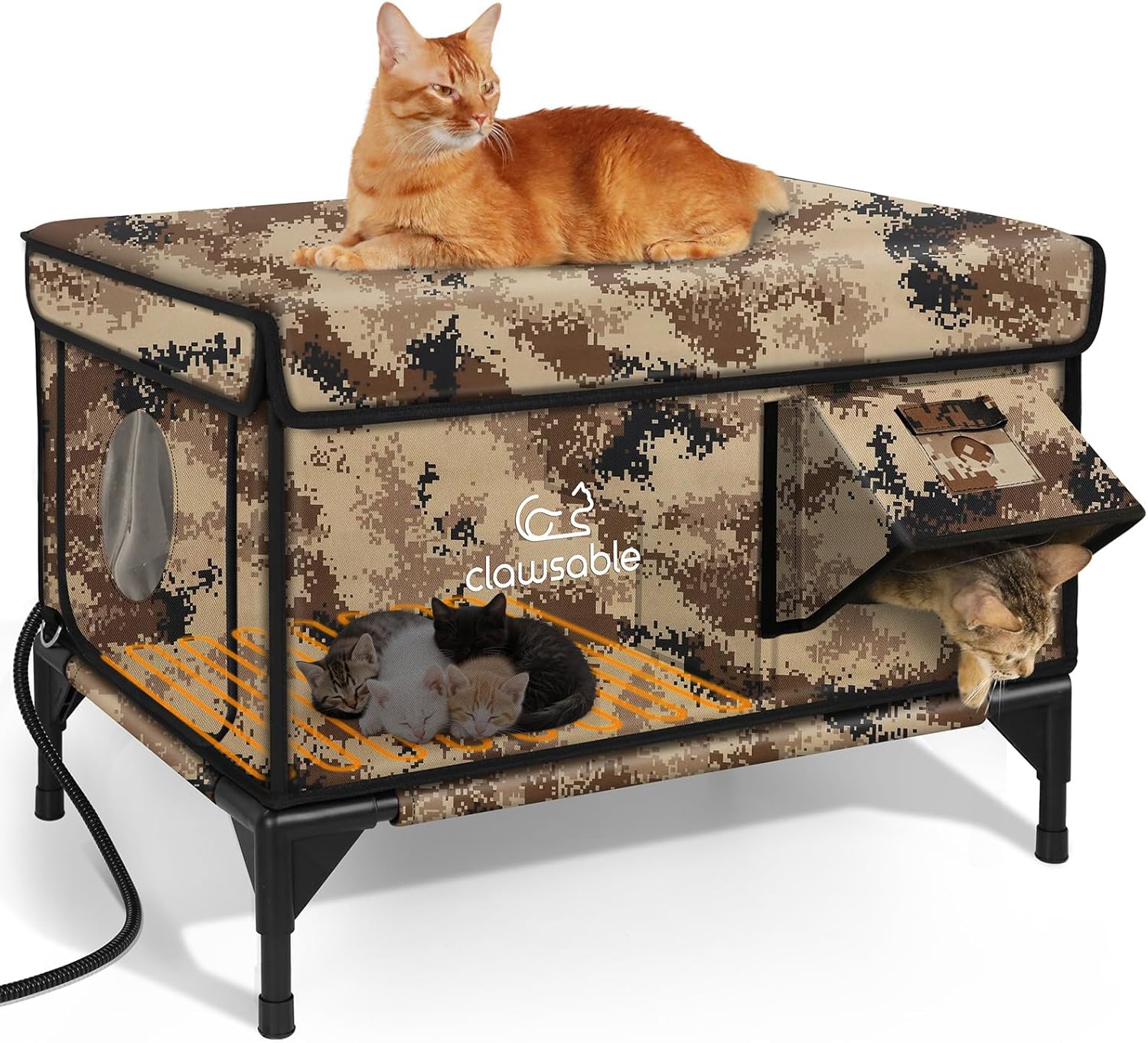Indestructible Heated Cat House for Outside Winter Shelter