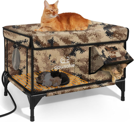 Indestructible Heated Cat House for Outside Winter Shelter