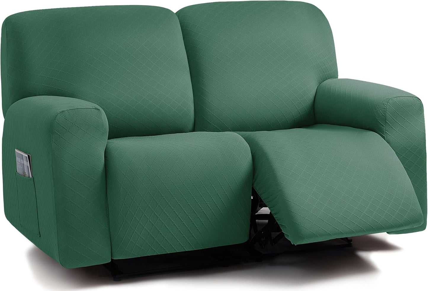ULTICOR Squared Jacquard Design Reclining Loveseat Slipcover