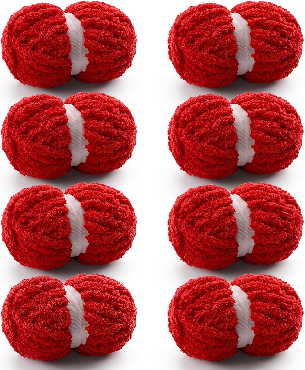 8 Pcs Chunky Yarn for Hand Knitting - Super Bulky Chenille Yarn