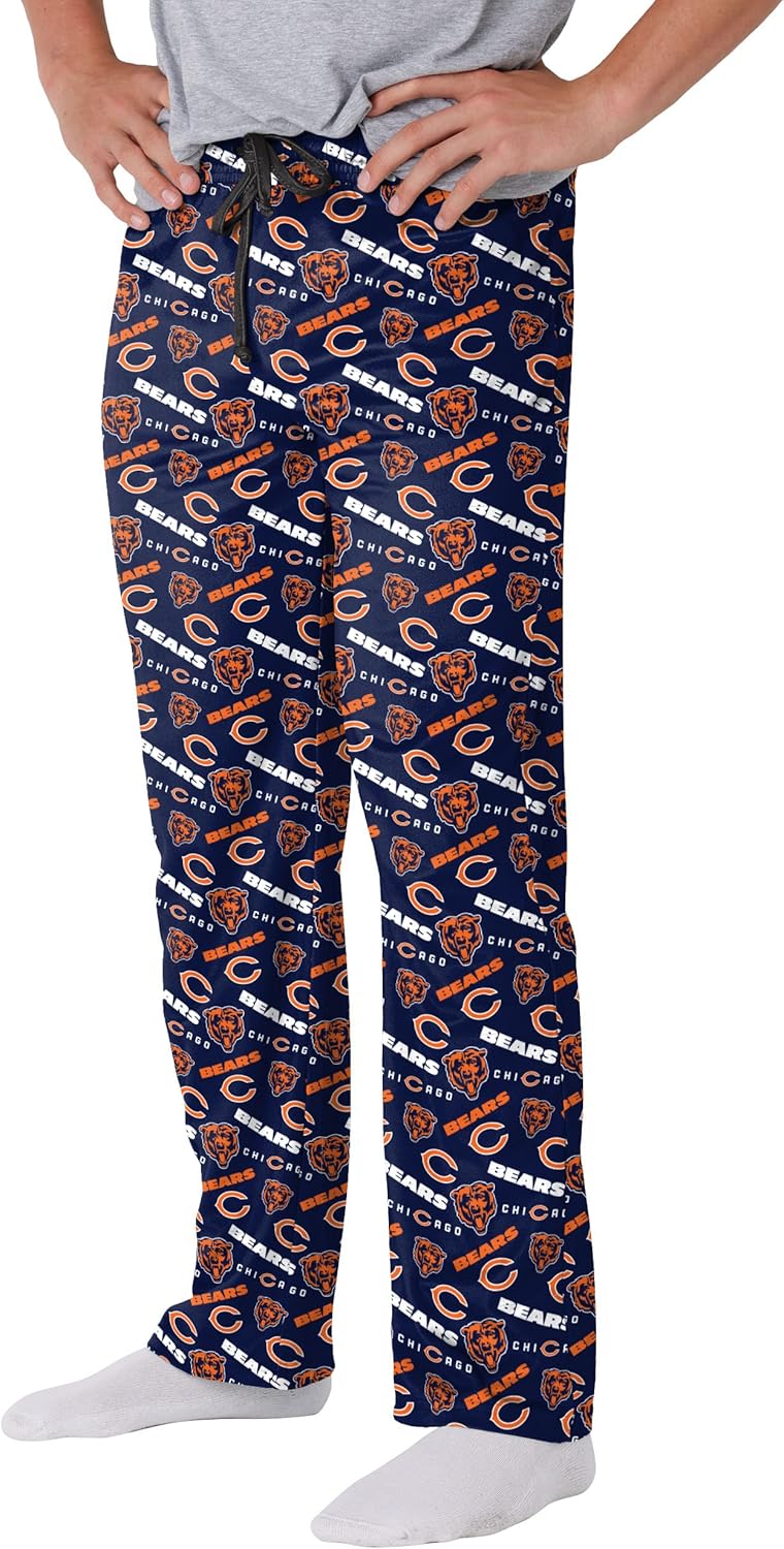 FOCO Men's NFL Team Logo Repeat Print Lounge Pants for Comfort
