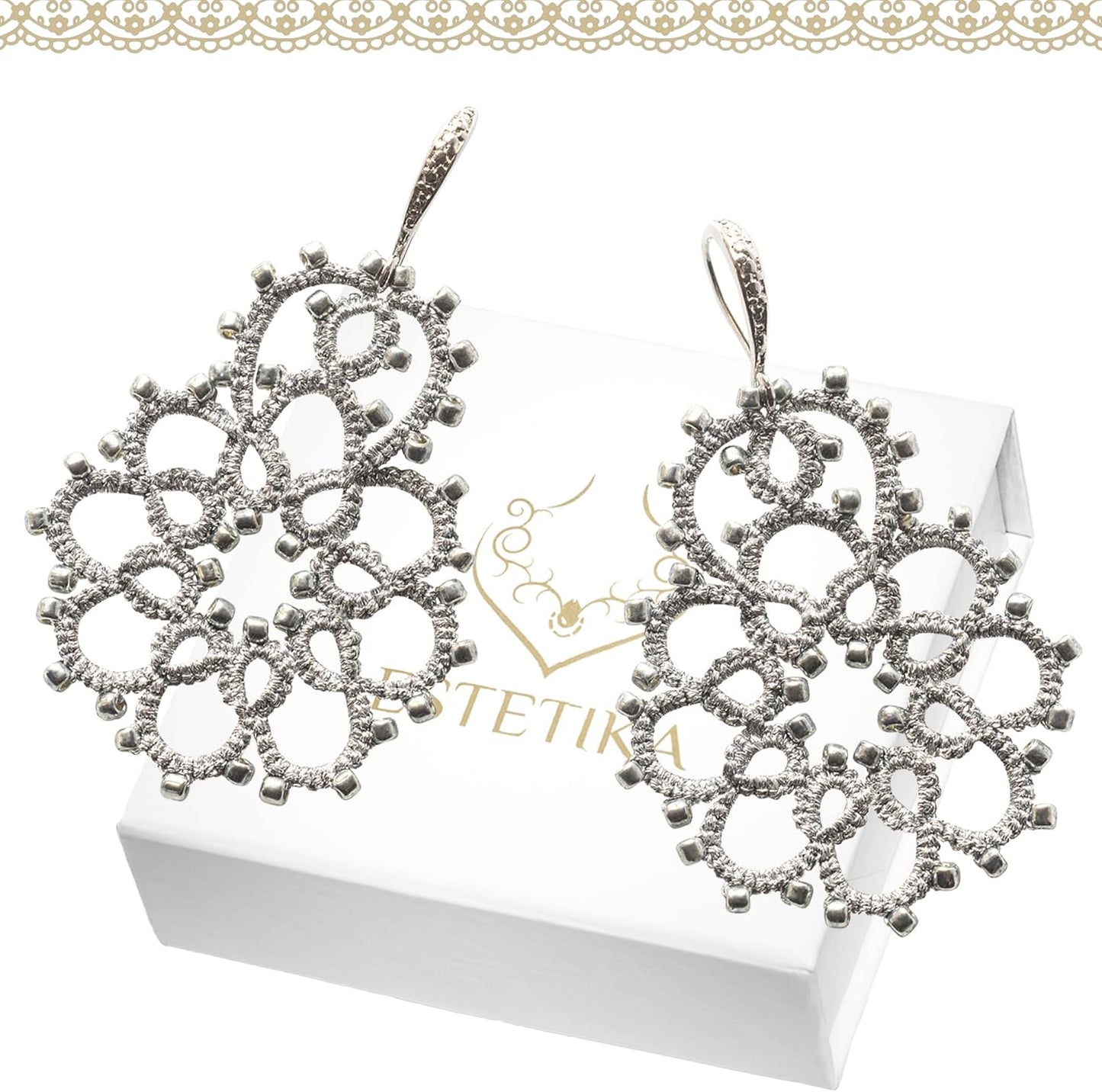 Artisan Lace Earrings: Lightweight Dangle Jewelry for Women