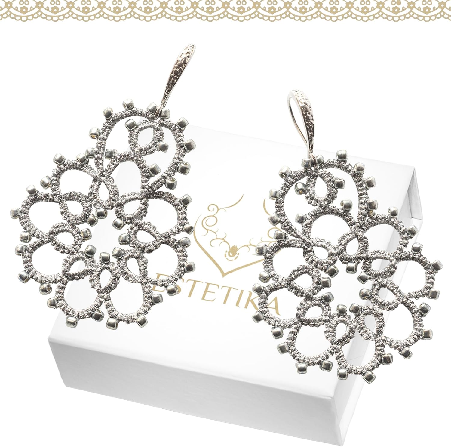 Artisan Lace Earrings: Lightweight Dangle Jewelry for Women