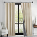 Blackout Linen Textured Curtains 96 in - Total Privacy & Thermal