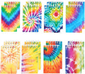 Mini Tie Dye Notepads 16PCS Pack - Pocket Spiral Notebooks for Kids