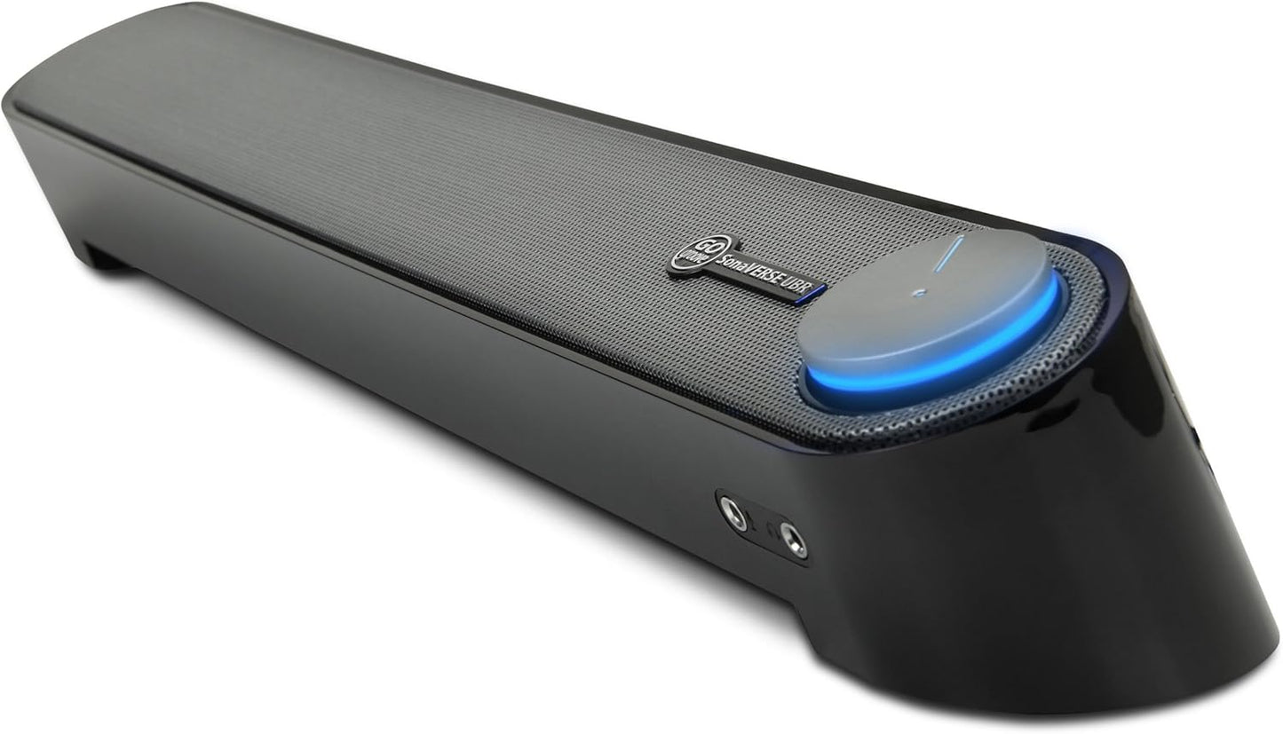 GOgroove Mini Soundbar - Powerful PC Soundbar