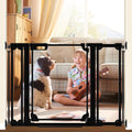 Clear Acrylic Baby Gate for Indoor Use - No Drill, Auto Close