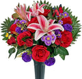 Artificial Cemetery Flower Bouquet for Headstone - Long-Lasting