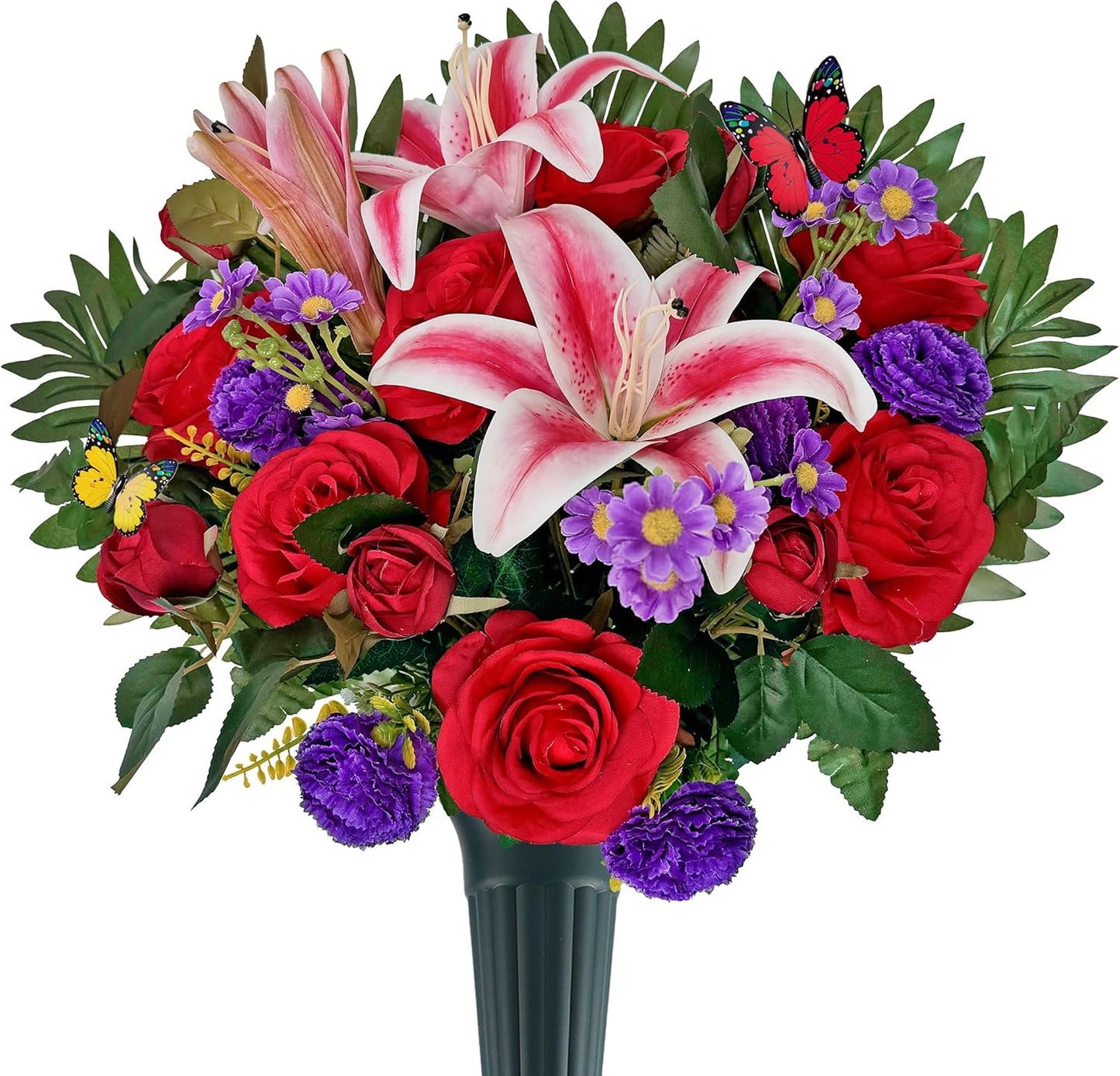 Artificial Cemetery Flower Bouquet for Outdoor Decoration
