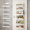 bukfen Over the Door Pantry Organizer, 6-Tier Adjustable Basket