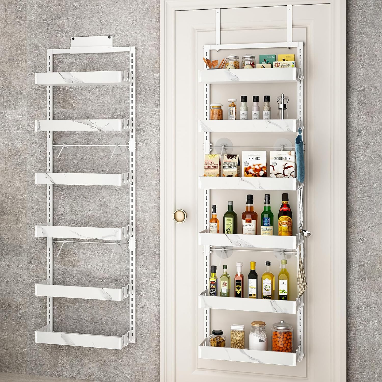 Over the Door Pantry Organizer for Kitchen and Bathroom Storage