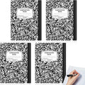 Left Handed Composition Notebooks A5 Marble - 4 Pack