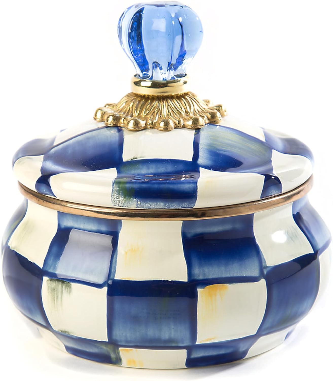 MACKENZIE-CHILDS Enamel Squashed Pot for Stylish Storage