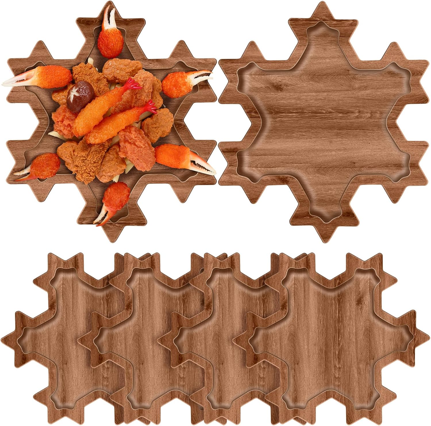 6 Pcs Christmas Appetizer Platter Set for Festive Gatherings