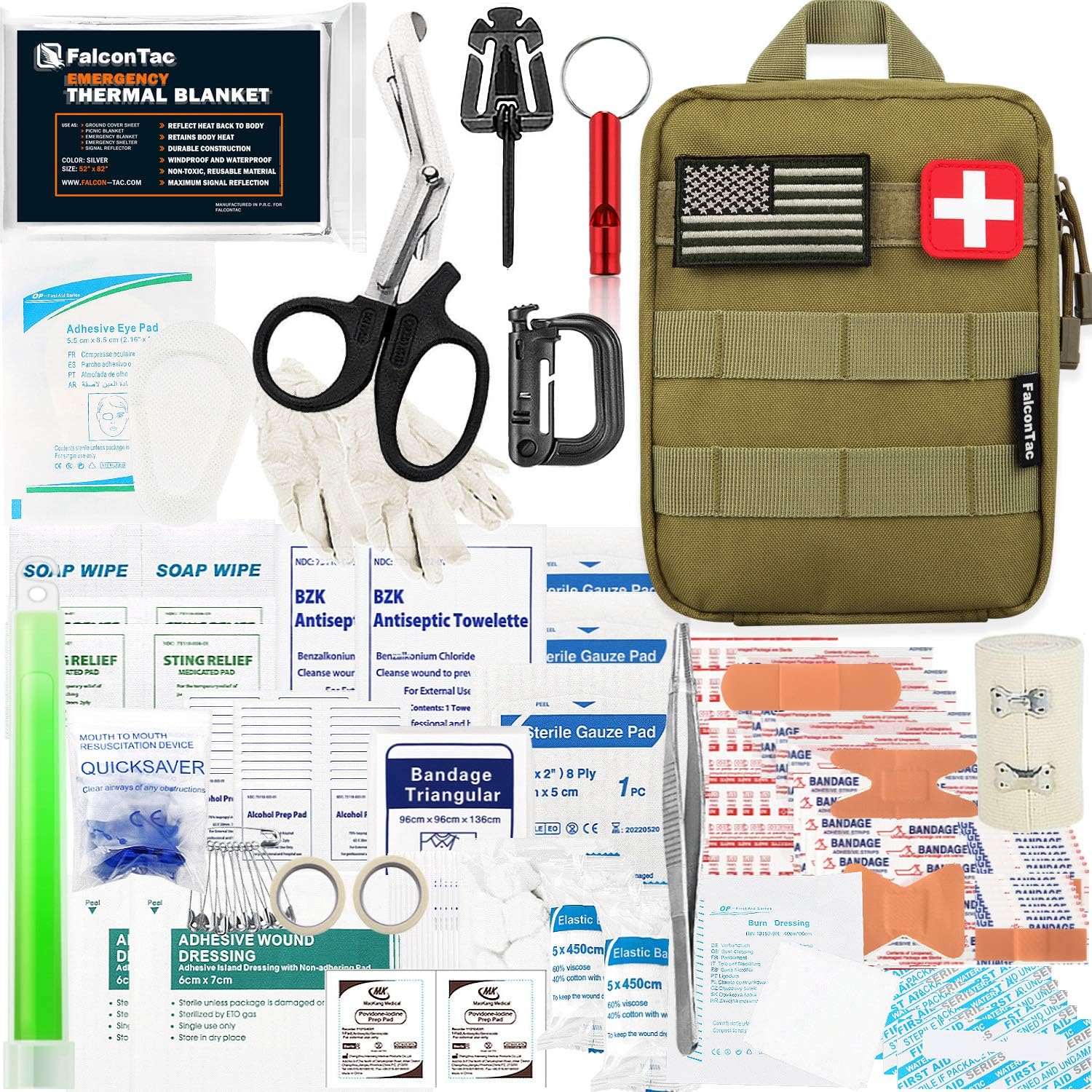 FalconTac 200pcs First Aid Kit: Essential Survival Gear