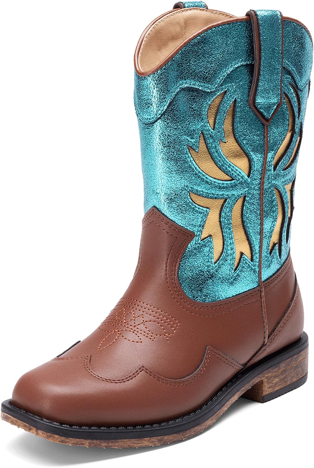 DREAM PAIRS Toddler Cowboy Boots for Girls and Boys Fashion