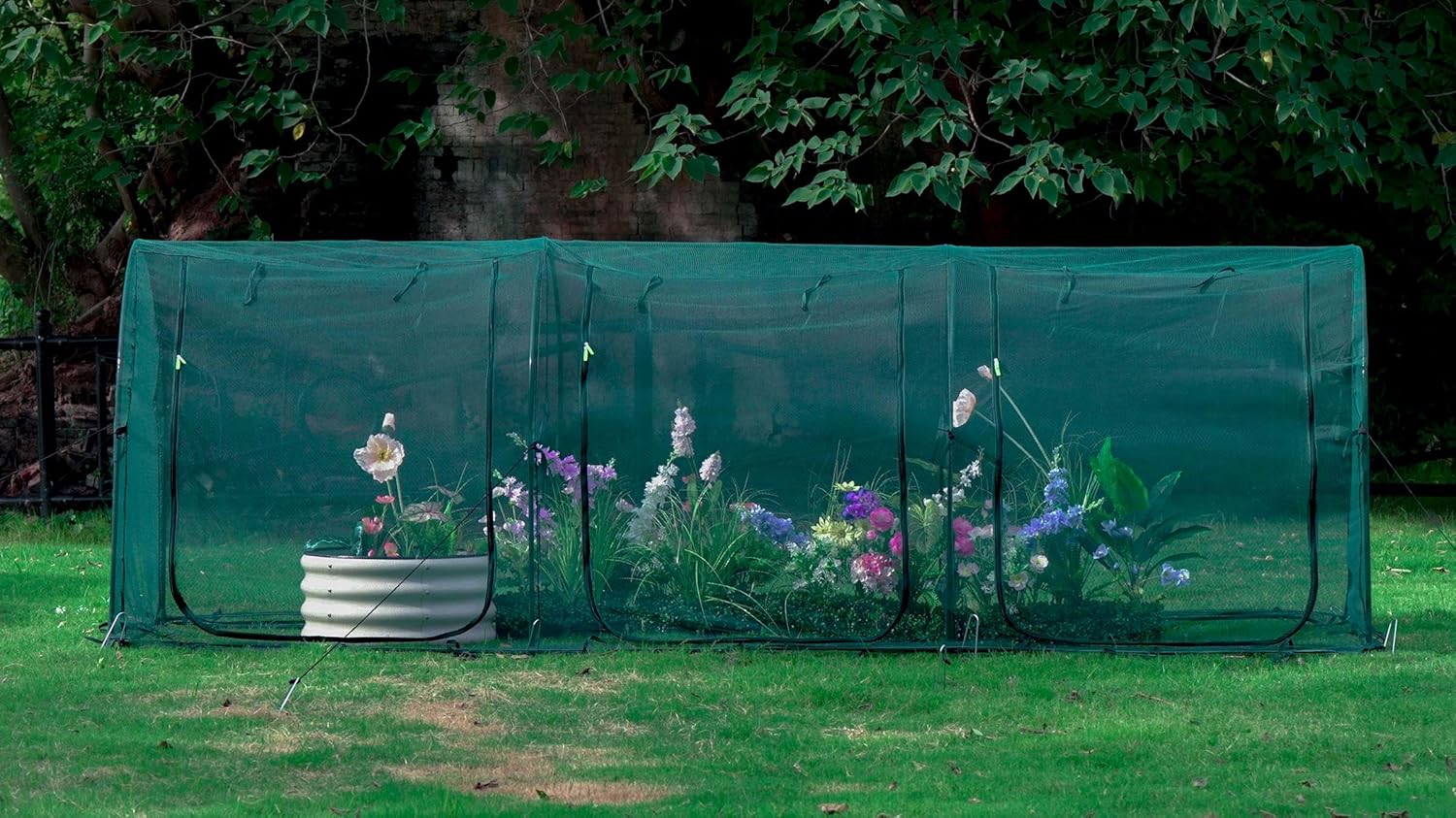 Poray Large Tunnel Plant Netting Cover for Vegetables and Fruits