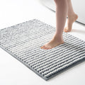 Chunky Ombre Chenille Bath Rug 24x36 in Gray and White - Soft