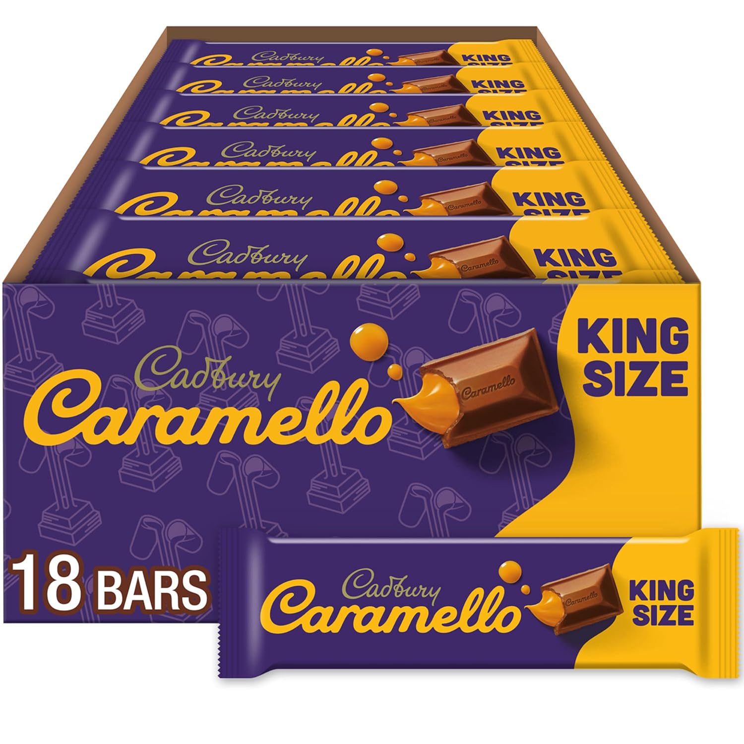 CADBURY CARAMELLO King Size Milk Chocolate Caramel Bars