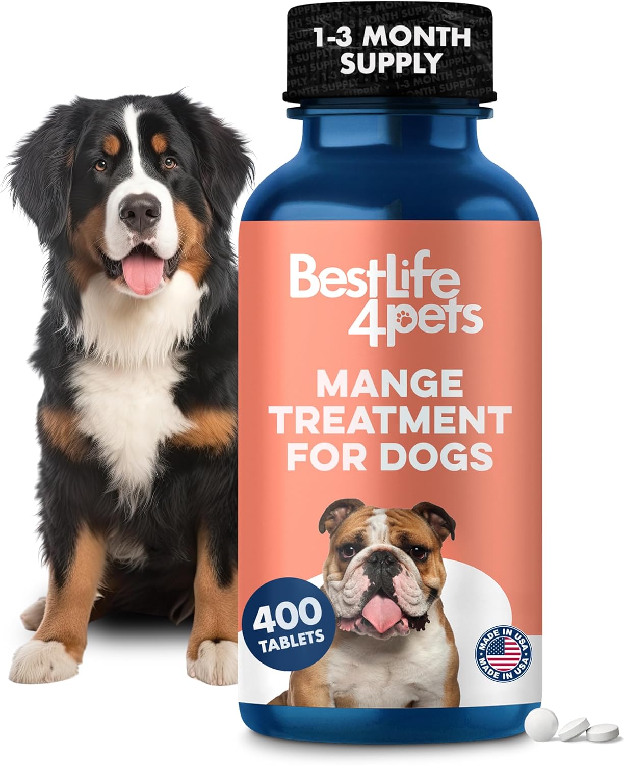 Natural Dog Mange Support for Itching Relief and Coat Health