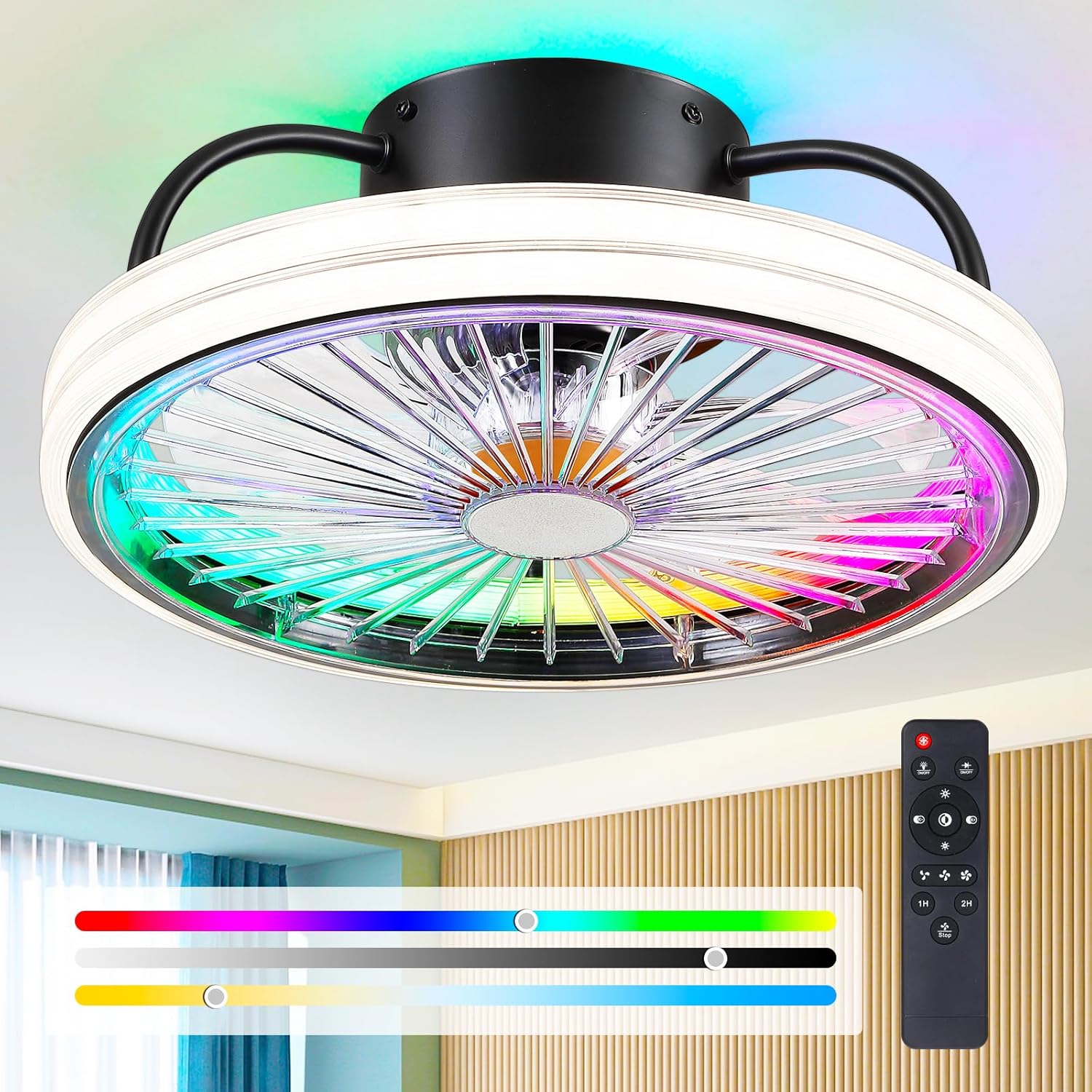 Modern Low Profile Ceiling Fan with Light for Any Room