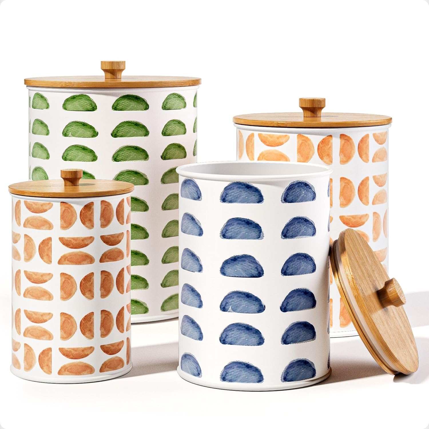 Kitchen Canisters for Countertop Set of 4 - Stylish Storage Jars