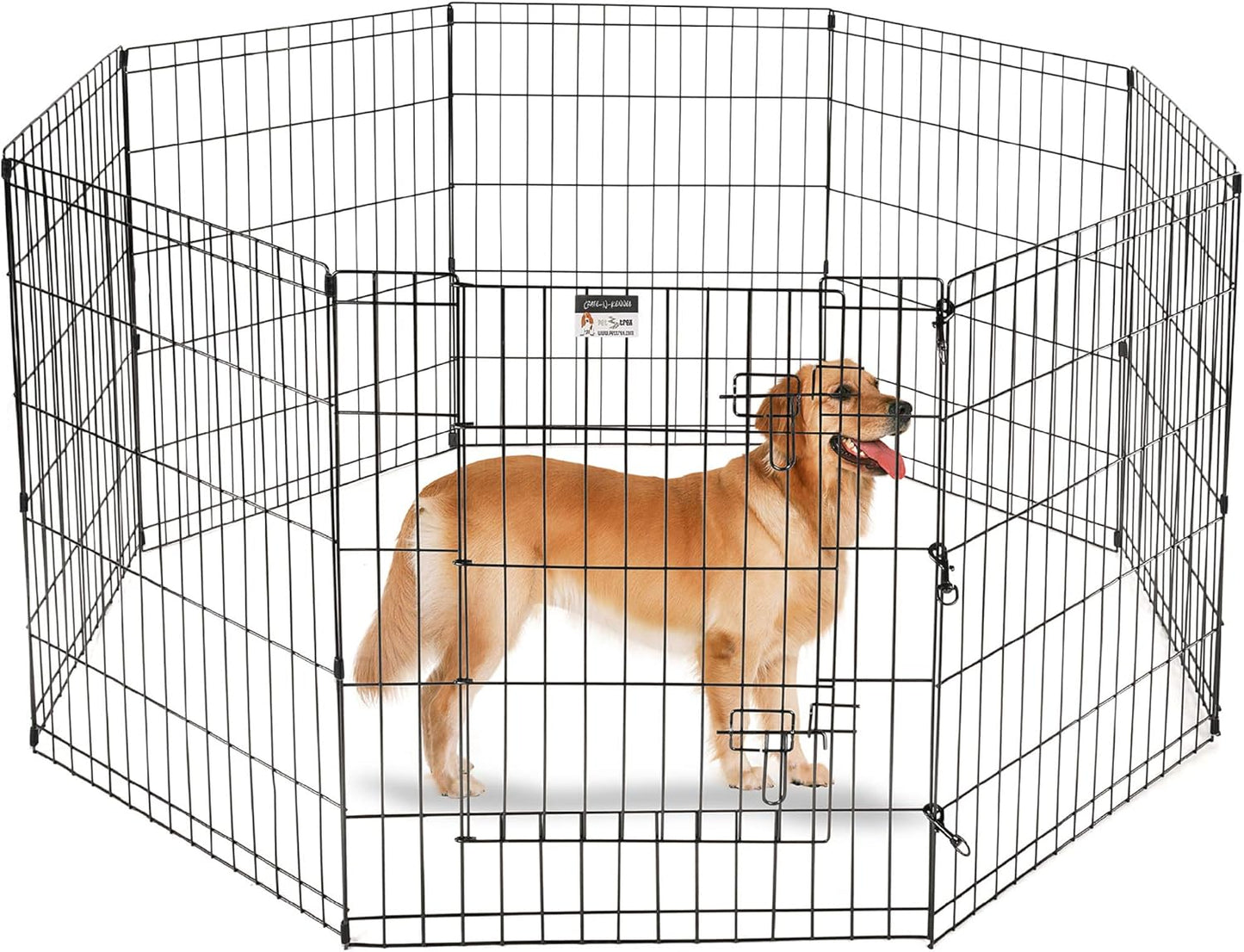 Foldable Metal Dog Playpen - Indoor/Outdoor Exercise Pen for Pets by PETMAKER